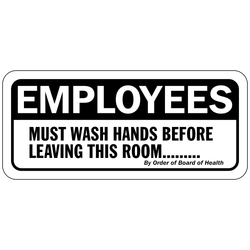 DB-118 Employees Must Wash Hands
