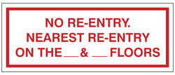 No Re-entry. Nearest Re-entry on _ floors.